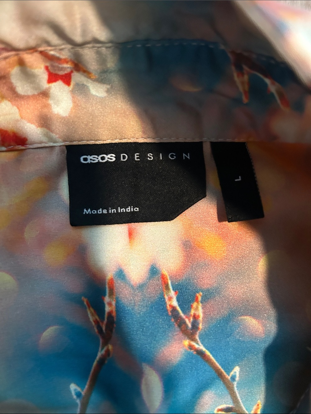 ASOS Multi-Color Abstract Floral Button-Up Shirt Jacket - Picture 2 of 3